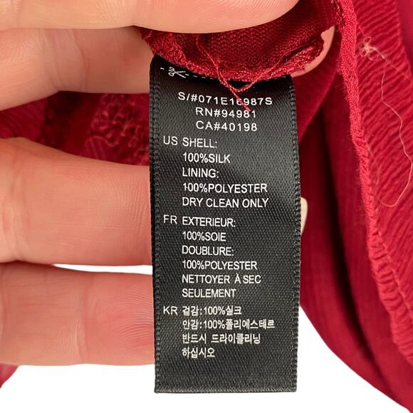 Silk Lace Sleeveless Top Forever 21 Burgundy Size Small - Picture 5 of 5